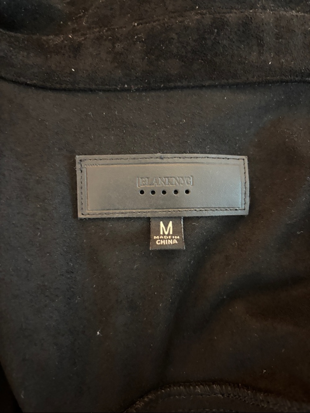 Blank NYC Black Suede Fringe Jacket (faux suede) size m - Picture 6 of 7